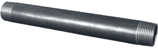 PIJPNIPPEL 3/4X40mm Zwart